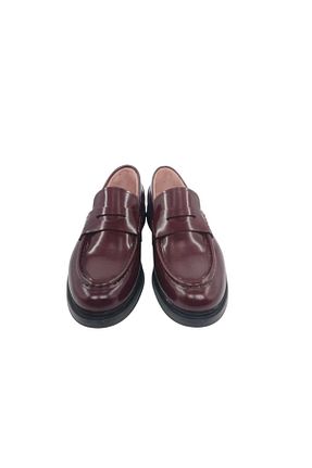 کفش لوفر زرشکی مردانه چرم خالص Oneka Shoes - کد 937611532