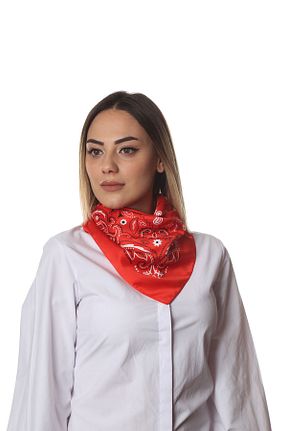 دستمال گردن قرمز زنانه پلی استر Modabutik - کد 36705503