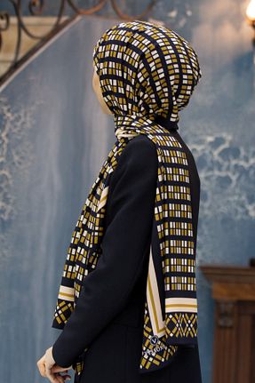 شال طلائی زنانه Medine İpeği Vissona - کد 704313466