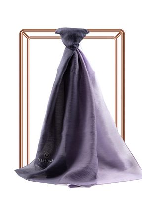 شال بنفش زنانه پنبه ای Vissona - کد 365786843