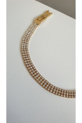 دستبند استیل (فولاد) زرد زنانه استیل ضد زنگ Feride - کد 937474642