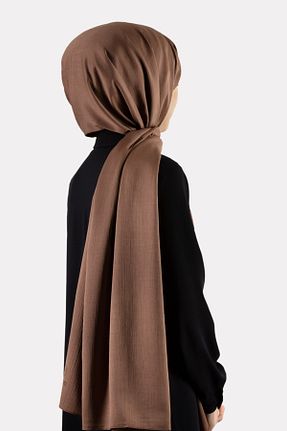 شال قهوه ای زنانه VİOLLA - کد 653524631