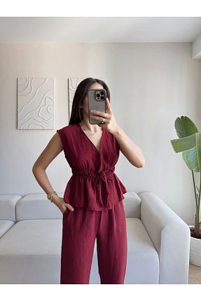ست بالاتنه و پائین تنه رنگی زنانه بافتنی Zoom Butik - کد 937477908