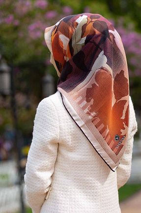 روسری قهوه ای İpek Tivil Vissona - کد 654861628