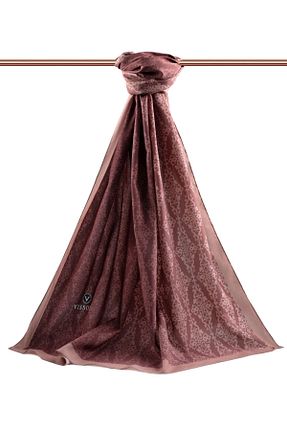 شال قهوه ای زنانه Medine İpeği Vissona - کد 875845890