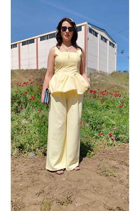 شلوار زرد زنانه لیکرا ecenurbutik - کد 937490227