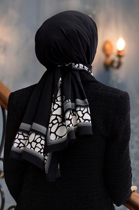 شال مشکی زنانه Medine İpeği Vissona - کد 871395773
