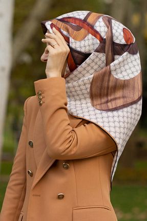 روسری قهوه ای İpek Tivil Vissona - کد 877964589