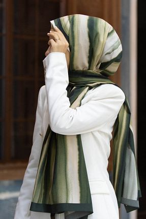 شال سبز زنانه Medine İpeği Vissona - کد 888421140