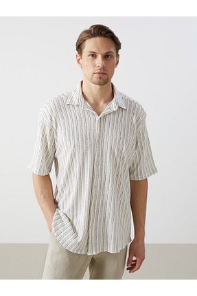 پیراهن نباتی مردانه یقه کلاسیک LC Waikiki - کد 941085912