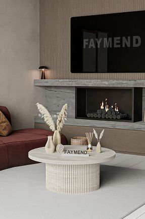 میز جلو مبلی طوسی MDF FAYMEND - کد 937271079
