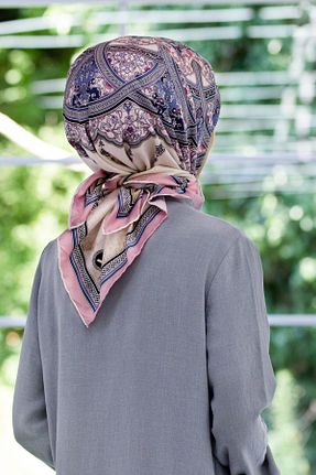 روسری بژ پلی استر VİOLLA - کد 877589056