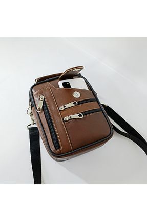 کیف دستی قهوه ای مردانه سایز متوسط LEATHERSU - کد 886324531