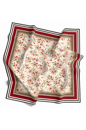 روسری زرشکی پلی استر VİOLLA - کد 886627862