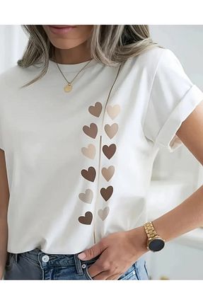 تیشرت سفید زنانه اورسایز TekTarzz - کد 937523490