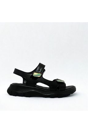 صندل اسپرت مشکی زنانه چرم مصنوعی Flexter - کد 936288470