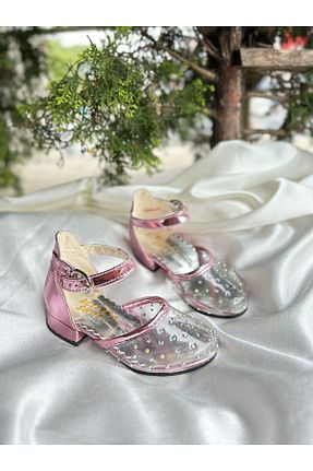 کفش مجلسی صورتی بچه گانه پاشنه پر Görkem bebe ayakkabı ve tekstil - کد 920338793