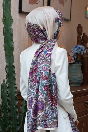 شال بژ زنانه ابریشم Vissona - کد 904856690