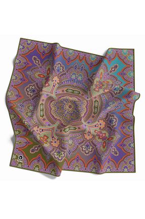 روسری خاکی پلی استر VİOLLA - کد 889833084