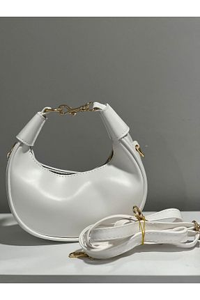 کیف دوشی سفید زنانه چرم مصنوعی ST Bags - کد 937541278