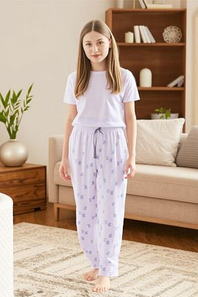پائین تنه راحتی سفید زنانه پنبه - پلی استر - الاستین Elemge - کد 927196259