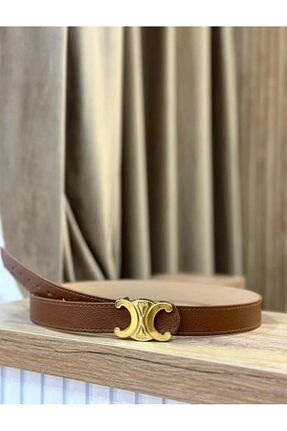 کمربند قهوه ای زنانه چرم مصنوعی MUJGANERDOGANDESIGN - کد 893398849