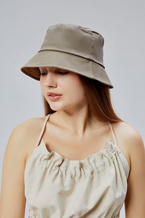 کلاه بژ زنانه پنبه ای derikem - کد 814460288