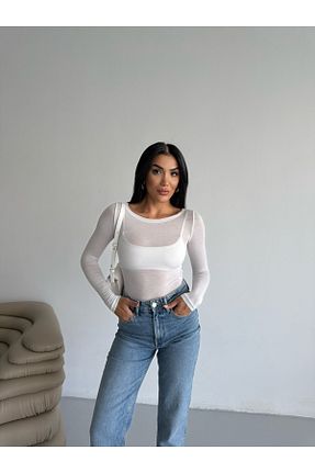 بلوز سفید زنانه ساده BE CHİC - کد 930647841