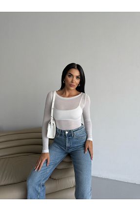 بلوز سفید زنانه ساده BE CHİC - کد 930647841