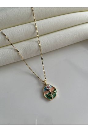 گردنبند استیل ( فولاد ) زرد استیل ضد زنگ Nilsu Jewellery Accessory - کد 937584693