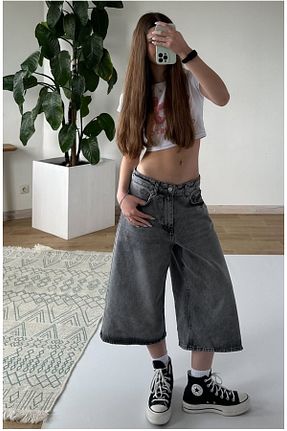 شلوارک و برمودا آبی زنانه فاق بلند DEEFWEAR - کد 937585972