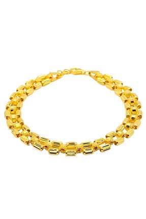 دستبند طلا زرد زنانه 22 عیار Cigold - کد 646834635