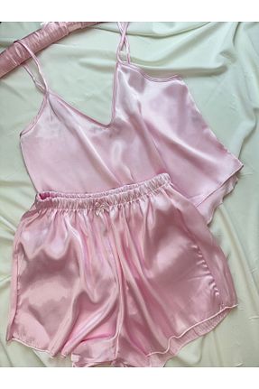 ست لباس راحتی صورتی زنانه ساده ROZENİN LINGERIE - کد 937608391