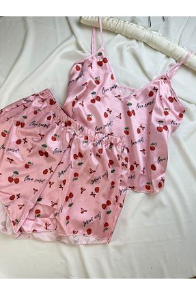 ست لباس راحتی صورتی زنانه ساده ROZENİN LINGERIE - کد 937608584