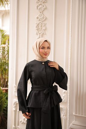 ست بالاتنه و پائین تنه حجاب مشکی زنانه رگولار ALPARYA - کد 921353802