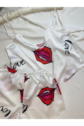ست لباس راحتی نباتی زنانه ساده ROZENİN LINGERIE - کد 937608518