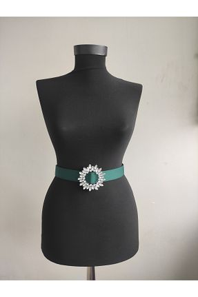 کمربند خاکی زنانه پارچه ای asillaksesuar - کد 937614052