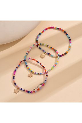 خلخال جواهر رنگی زنانه منجق İPAR AKSESUAR - کد 937686977