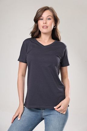تیشرت طوسی زنانه رگولار Tight Lady - کد 746392204