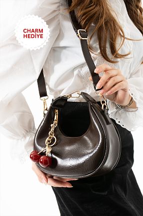 کیف دوشی قهوه ای زنانه چرم مصنوعی Night - کد 937585427
