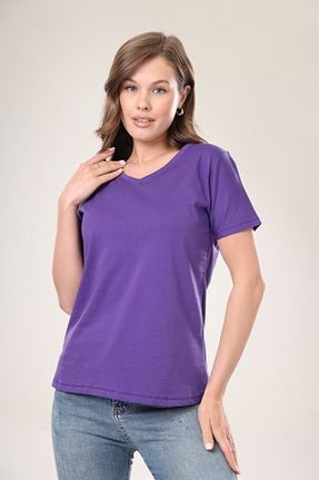 تیشرت بنفش زنانه رگولار Tight Lady - کد 746393478