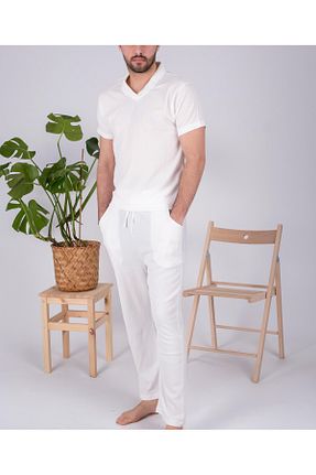 ست بالاتنه و پائین تنه سفید مردانه بافتنی JAMPY - کد 937696710