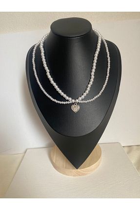 گردنبند جواهر سفید زنانه مروارید COLLECTİON - کد 937693273