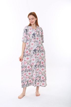 لباس شب سایز بزرگ طوسی زنانه گلدار Etoile - کد 683407836
