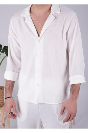 ست بالاتنه و پائین تنه سفید مردانه بافت JAMPY - کد 937699058