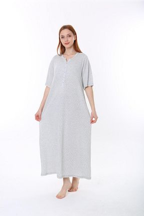 لباس شب سایز بزرگ طوسی زنانه گلدار Etoile - کد 683458954