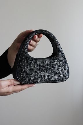 کیف مجلسی مشکی زنانه پارچه ای Mimoza - کد 937708759