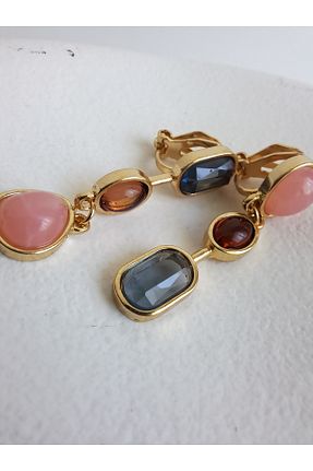 گوشواره جواهر رنگی سنگ طبیعی BHR AKSESUAR - کد 937723860