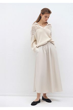 دامن طوسی زنانه پارچه Mavi - کد 895043142
