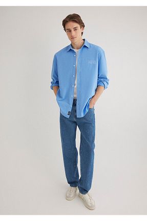 پیراهن آبی مردانه Relaxed Mavi - کد 896904354